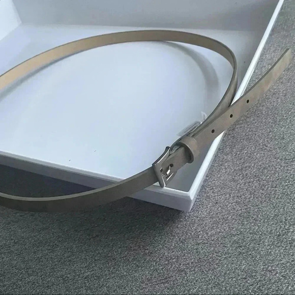 LAST MARKDOWN 🏷️ Skinny Belt with Silver Buckle XXL - Picture 1 of 5
